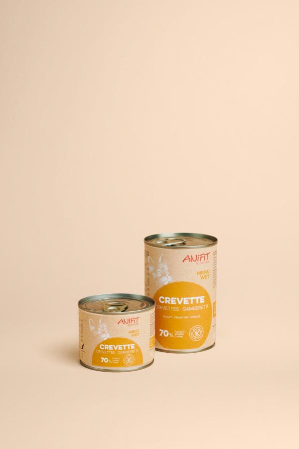 Barattolo Gamberetti cibo umido per gatti